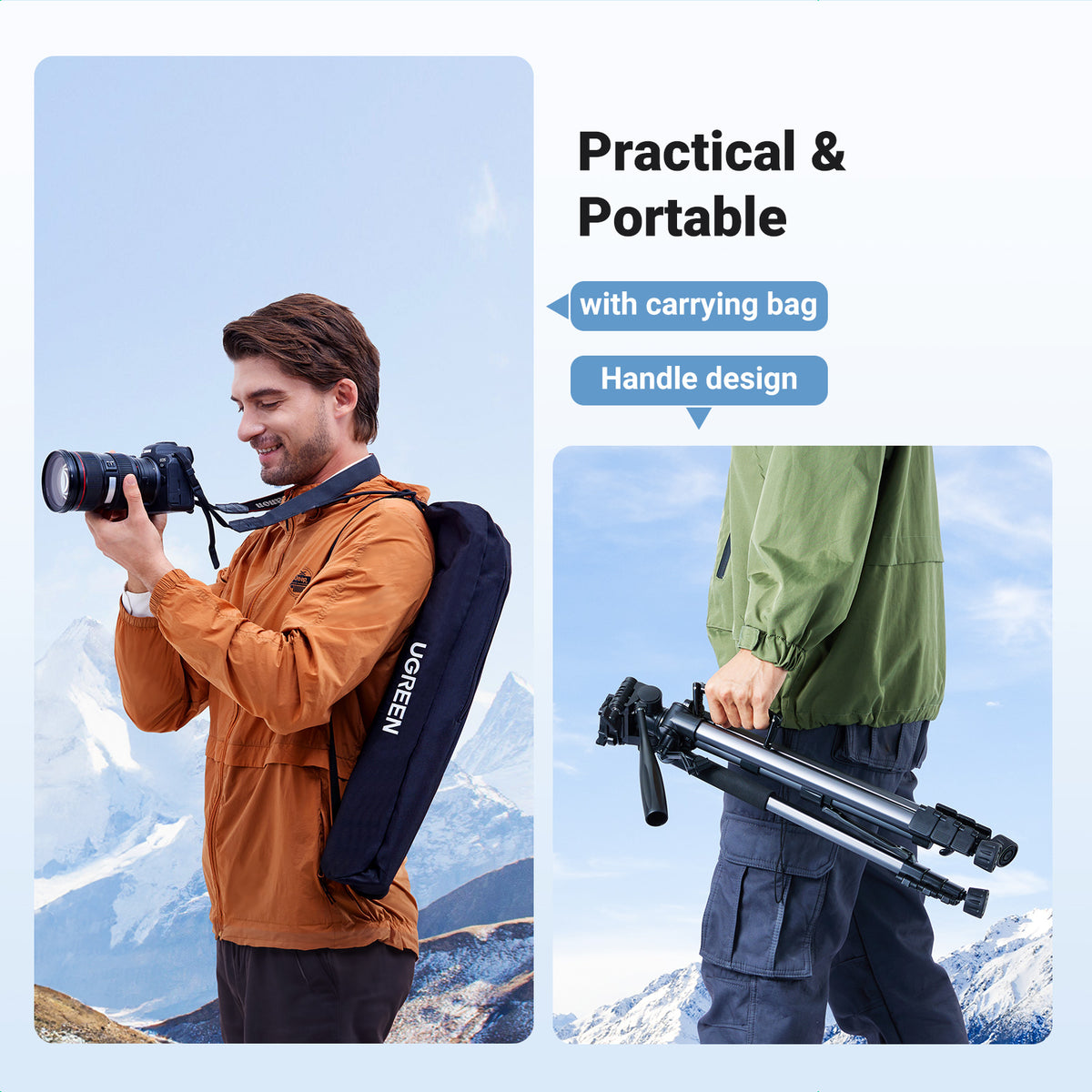 UGREEN Professional Tripod for Phone & Camera - View 6 - Office R Us