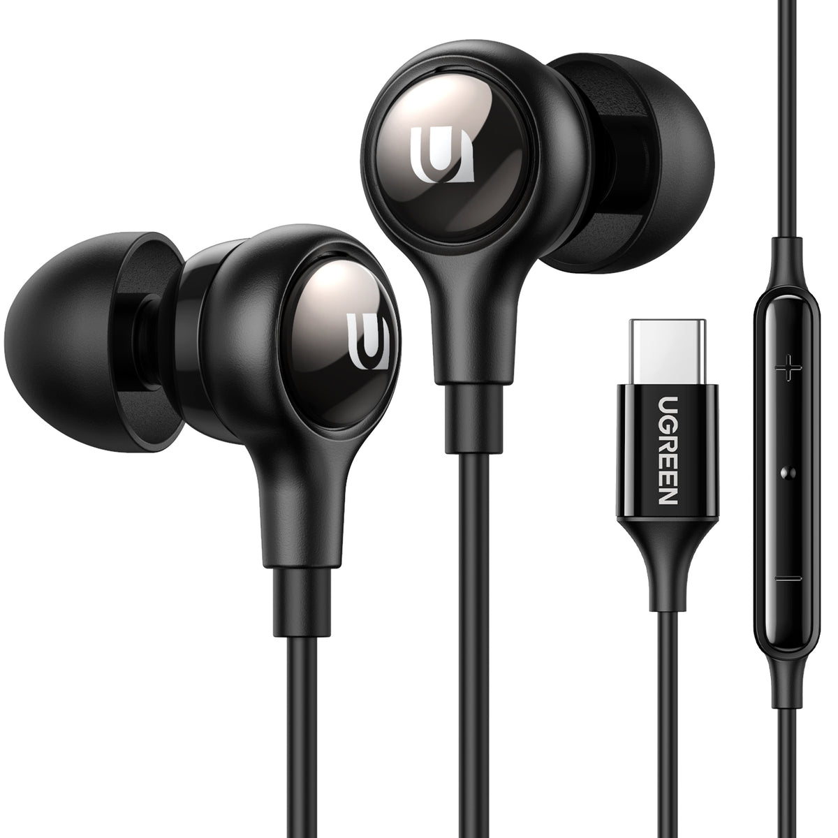 UGREEN In-Ear Earphones with Type-C Connector (Black) - Office R Us Lagos