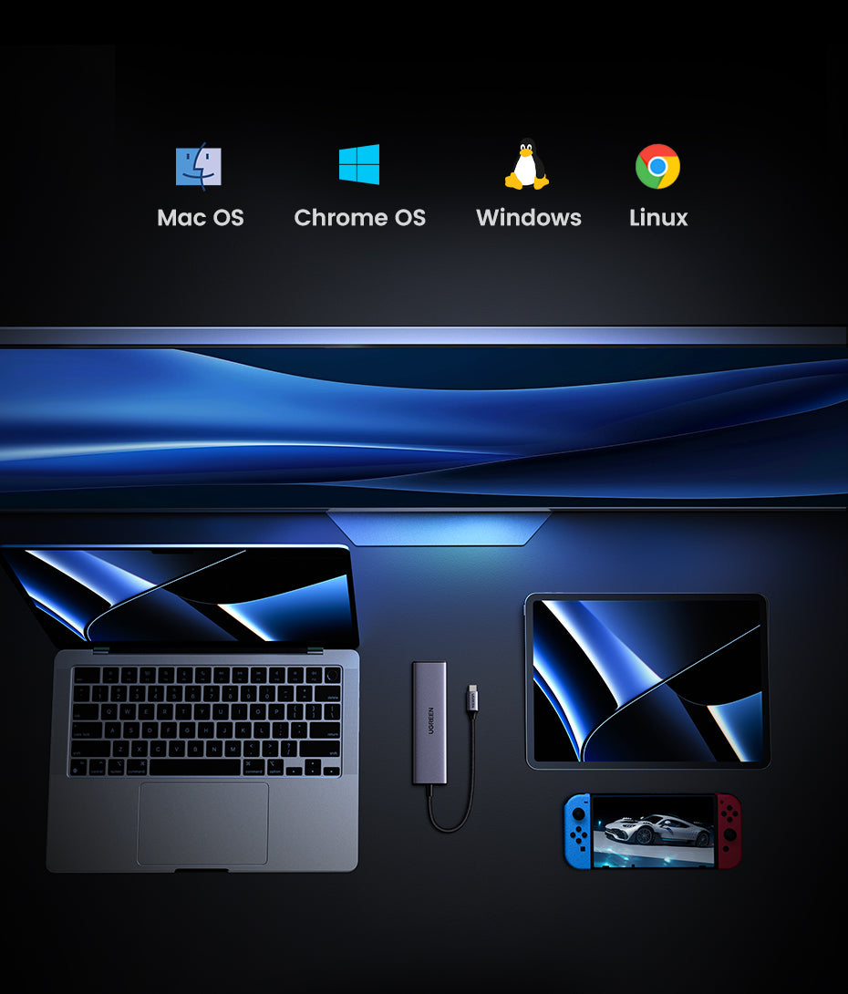 UGREEN 6-in-1 USB-C Hub (45320) - View 6 - Office R Us