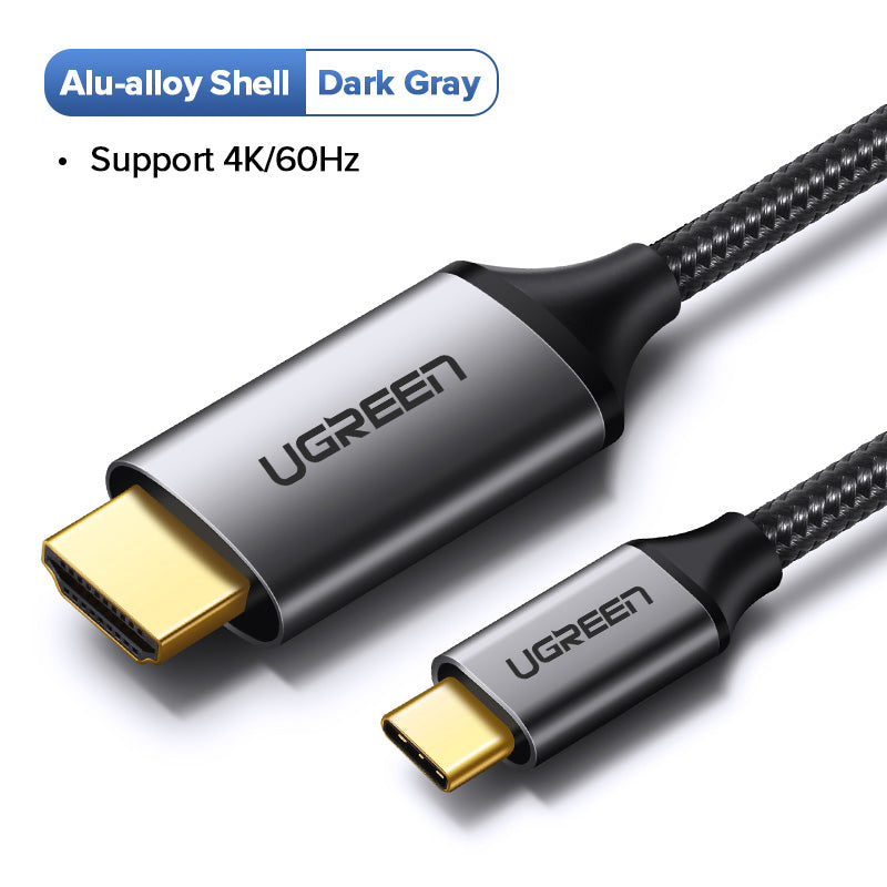 UGREEN USB-C to HDMI Male to Male Cable Aluminium Shell (1.5m, Gray/Black) - Office R Us Lagos