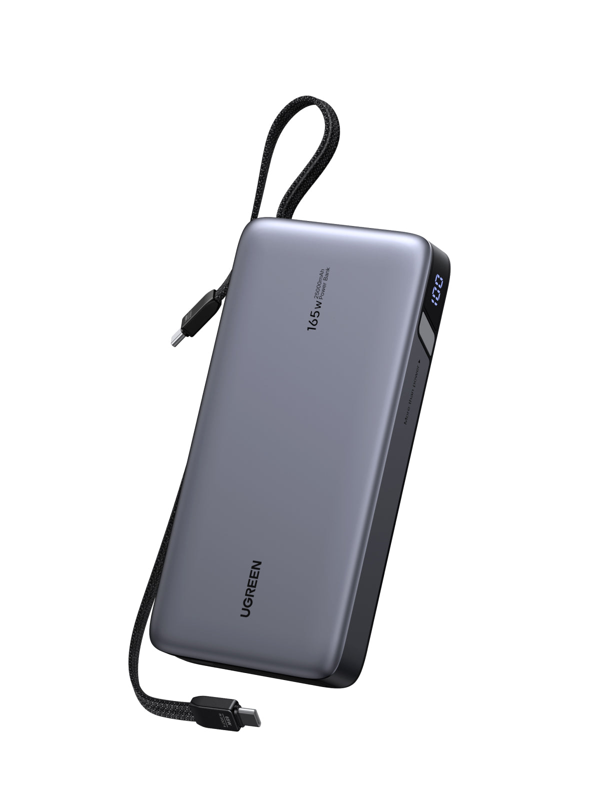 UGREEN 165W Power Bank with Built-in Cable (Gray) - Office R Us Lagos