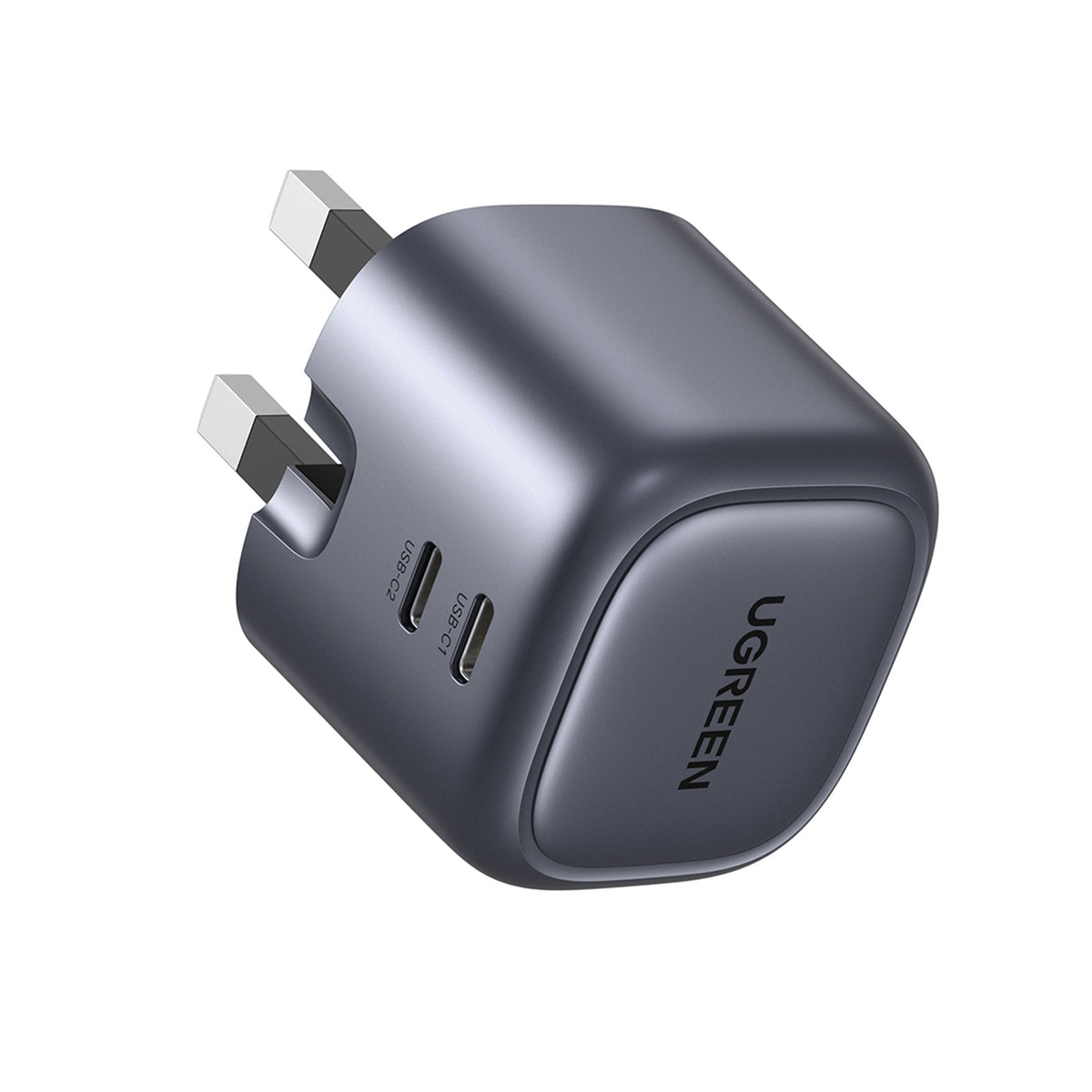 UGREEN Nexode 45W Dual USB-C PD GaN Fast Charger UK (Space Gray) - Office R Us Lagos