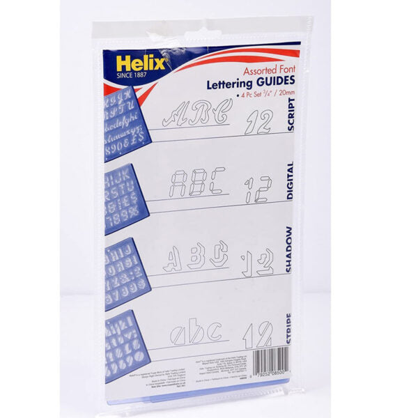Helix 4 Pcs Lettering Stencil Set
