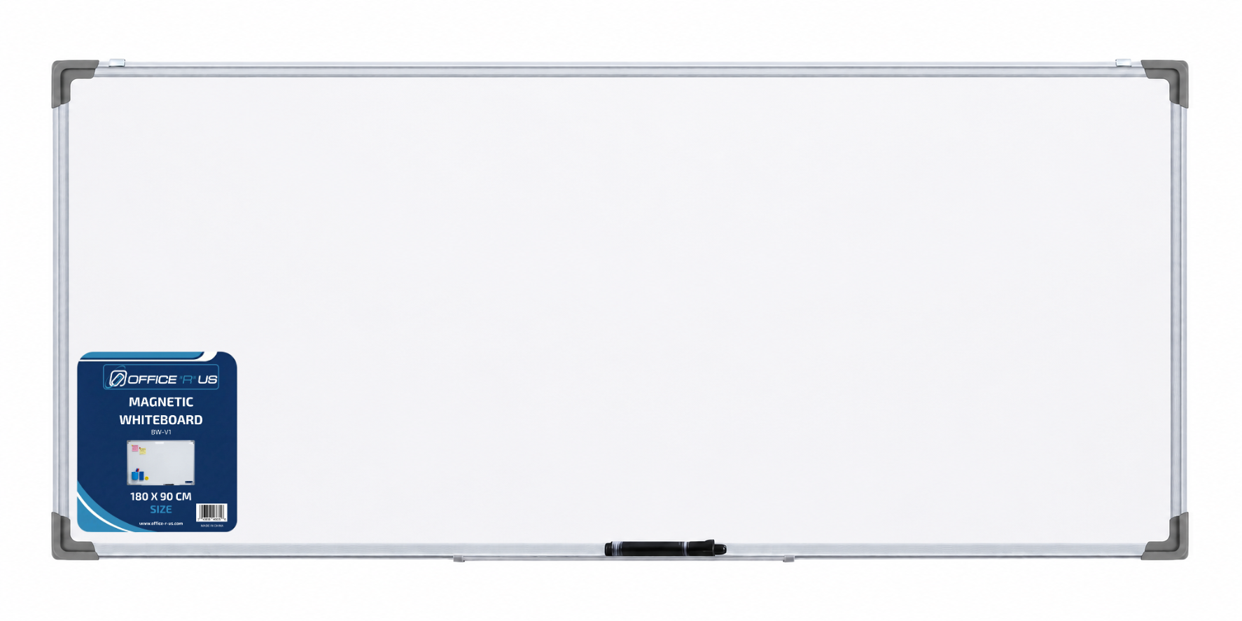 180 x 90cm Magnetic Whiteboard with Aluminium Frame