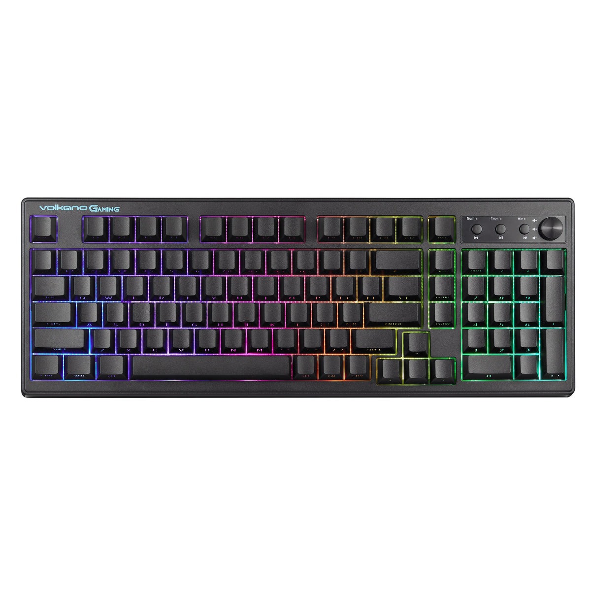 Volkano Gaming Shadow X1 Wired Gaming Keyboard with RGB Lighting (VG-207-BK) - View 3 - Office R Us