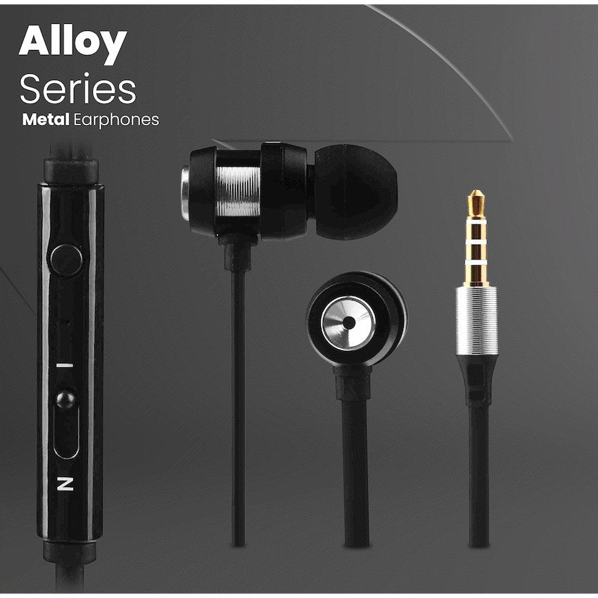 Volkano Alloy Series Metal Earphones - Silver - View 8 - Office R Us