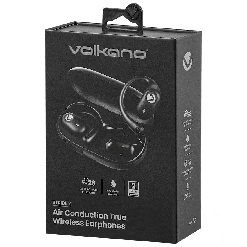 Volkano Stride 2 Air Conduction True Wireless Earphones (Black, VK-1148-BK) - View 4 - Office R Us