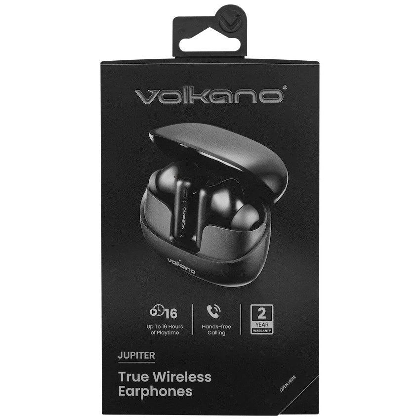 Volkano Jupiter Series TWS Earphones - Black - View 3 - Office R Us