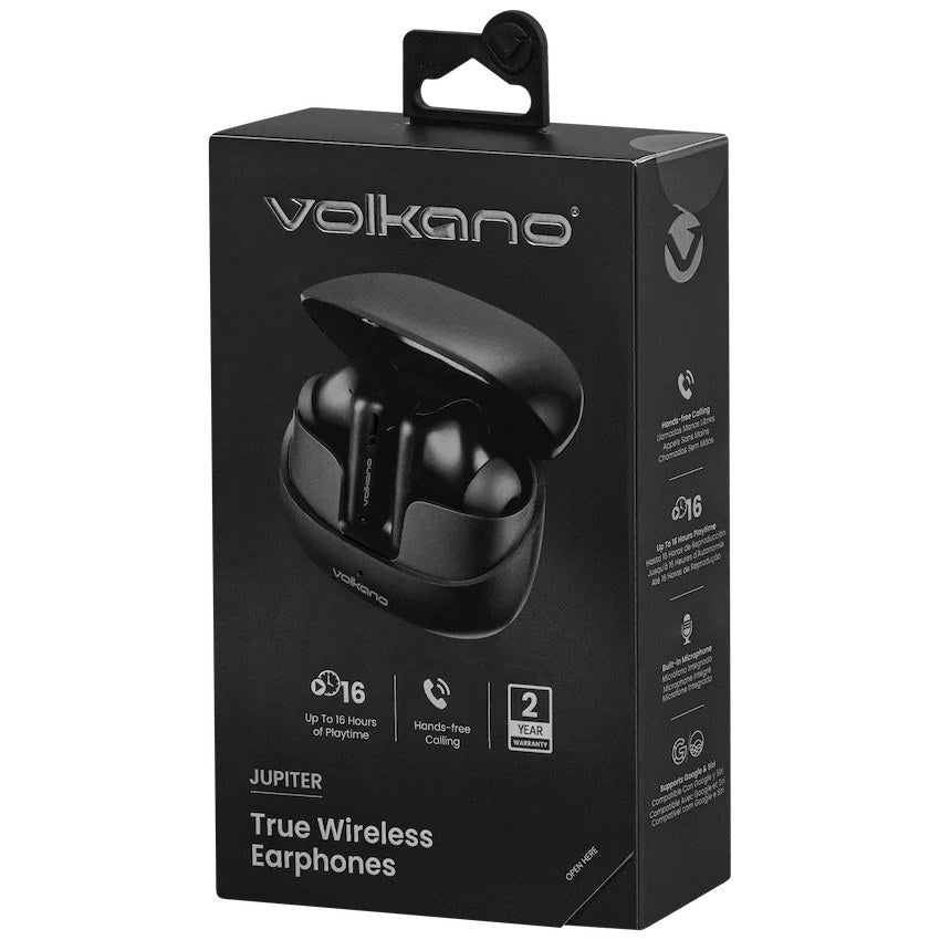 Volkano Jupiter Series TWS Earphones - Black - View 4 - Office R Us