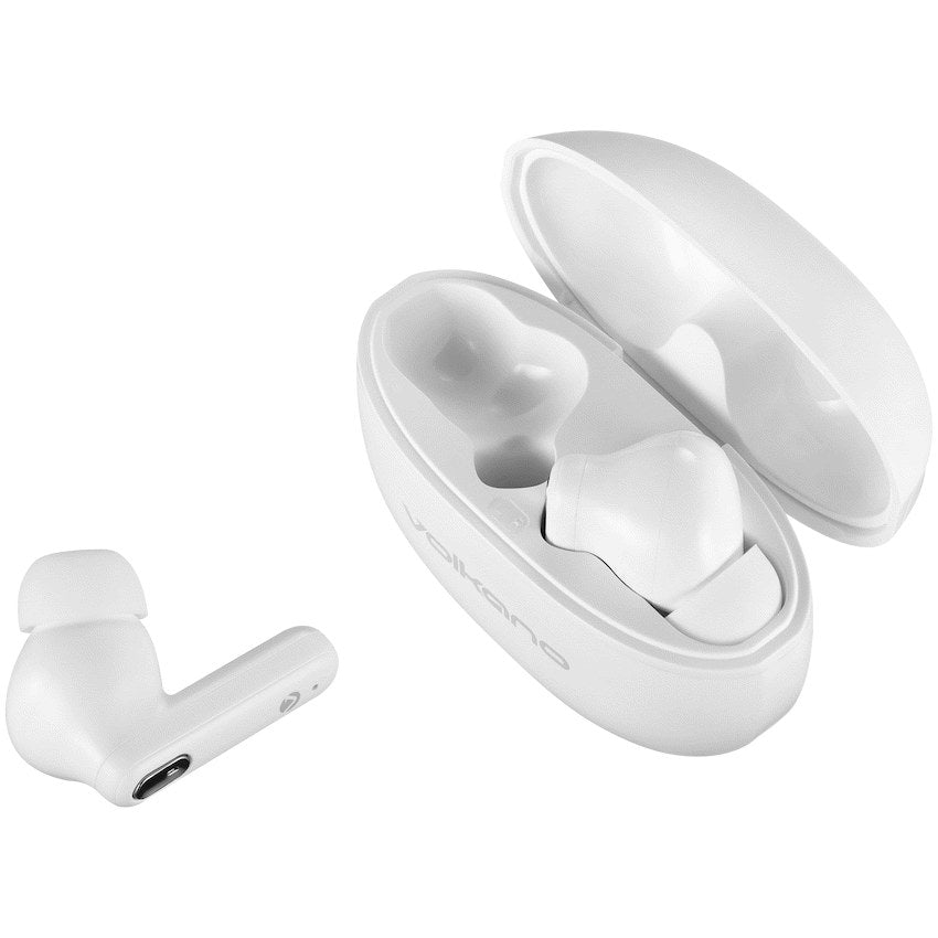 Volkano Pulse Series True Wireless Earphones with Charging Case - White - View 7 - Office R Us