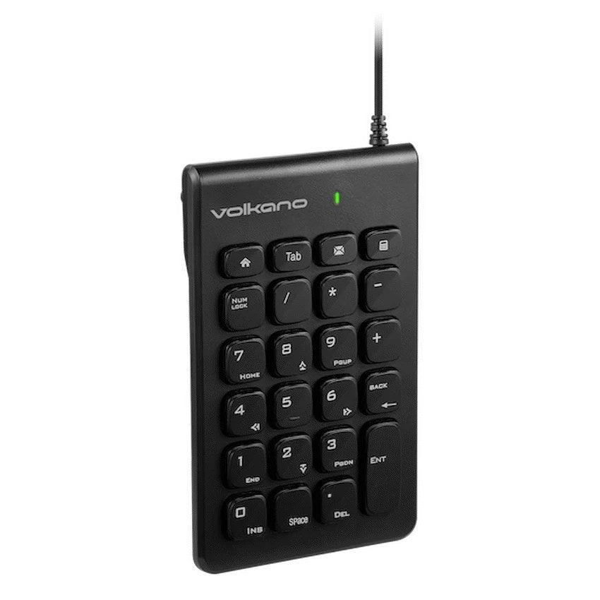 Volkano Numeric Series USB Numeric Keypad (Black, VK-20021-BK) - View 1 - Office R Us