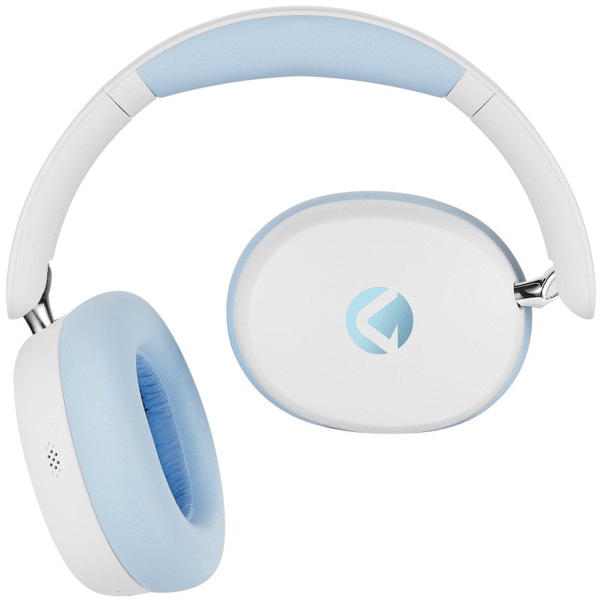 Volkano Lexi Pro Hybrid ANC Headphones - Blue/Cream - Front - Office R Us