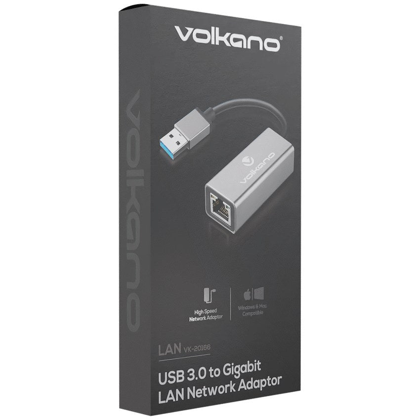 Volkano Lan Series USB 3.0 to Gigabit LAN Network Adapter (VK-20166-GM) - View 1 - Office R Us