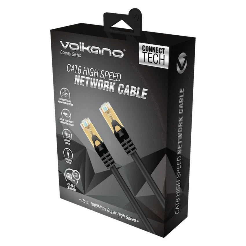 Volkano Connect Series Cat6 Network Cable (Black) - 3 m - View 4 - Office R Us