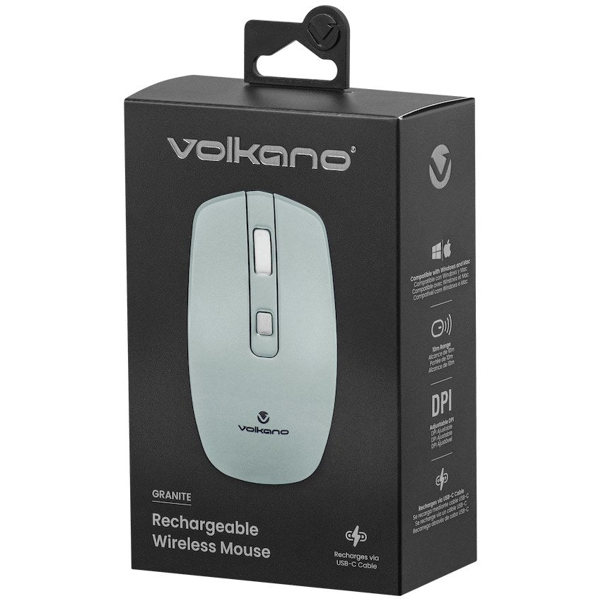 Volkano Granite Series Rechargeable Wireless Mouse - Blue - View 13 - Office R Us