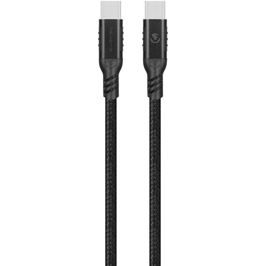 Volkano Weave Series 100W USB-C to USB-C Cable (1.2 m, Black, VK-20230-BK) - Office R Us Lagos