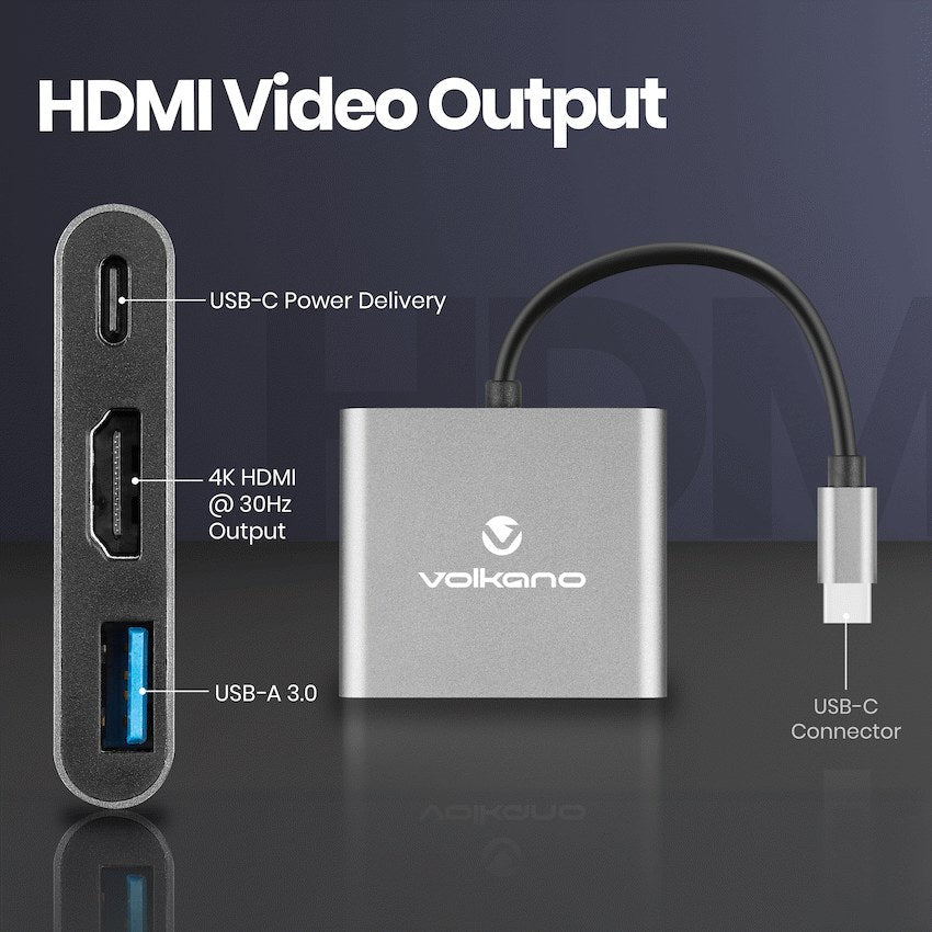 Volkano Expand Series 3-in-1 Type-C Hub (VK-20233-BK) - View 5 - Office R Us
