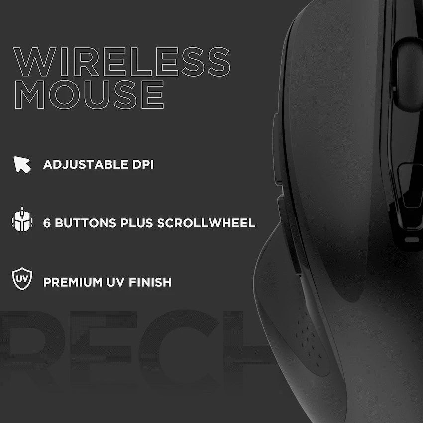 Volkano Aurum Series Bluetooth Wireless Mouse (Black, VK-20235-BK) - View 6 - Office R Us