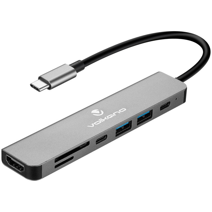 Volkano Expand Series 7-in-1 Type-C Hub (VK-20236-BK) - View 1 - Office R Us