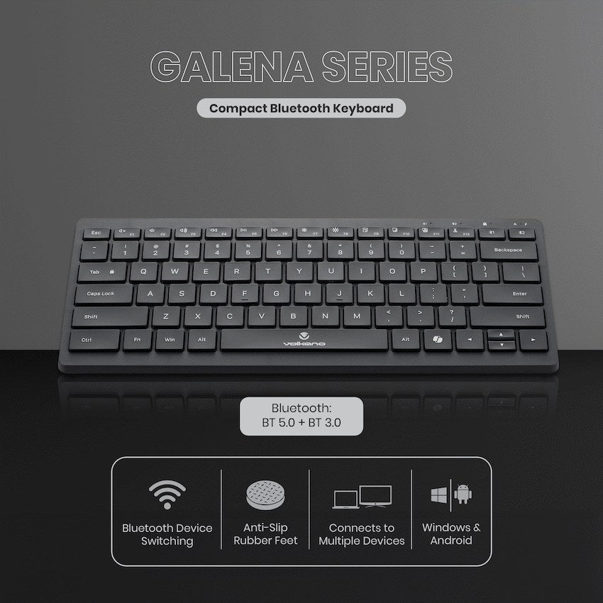 Volkano Galena Series Bluetooth Keyboard (VK-20247-BK) - View 7 - Office R Us