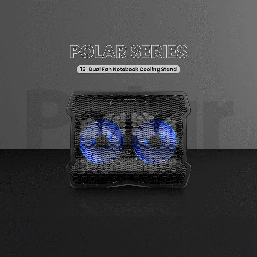 Volkano Polar Series 15" Dual Fan Notebook Cooling Stand (VK-20291-BK) - View 7 - Office R Us