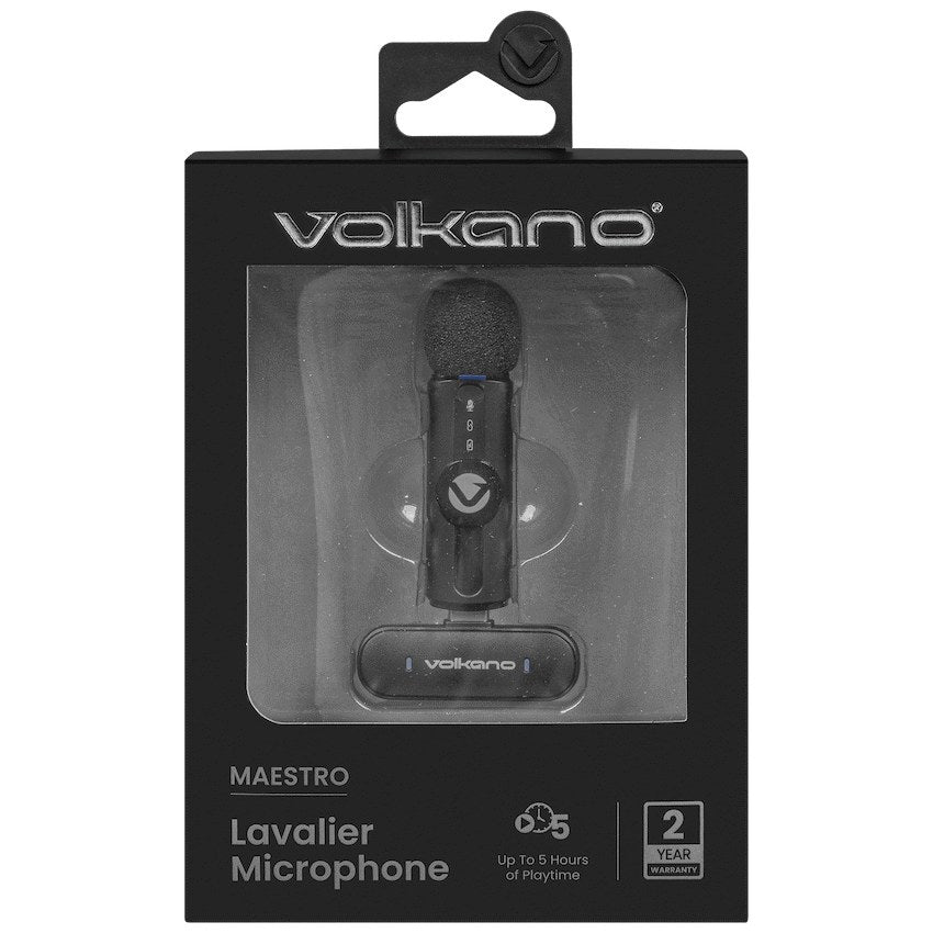 Volkano Maestro Series Lavalier Microphone (VK-30007-BK) - View 6 - Office R Us