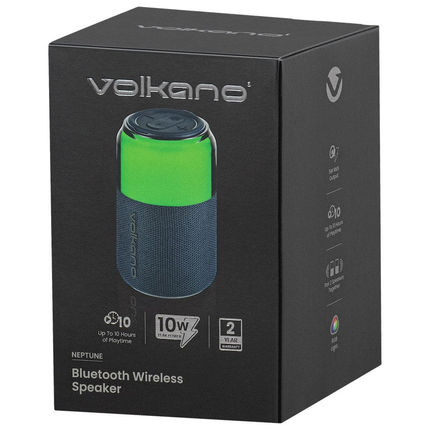 Volkano Neptune Bluetooth Wireless Speaker - Blue - View 6 - Office R Us