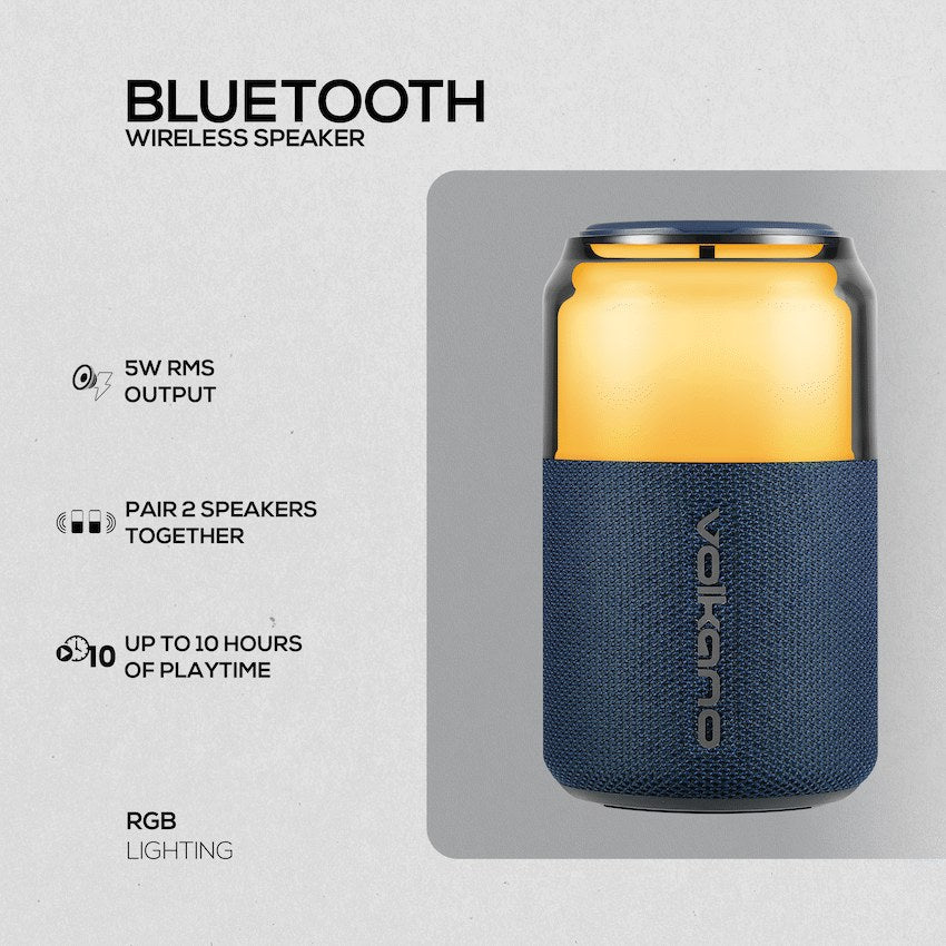 Volkano Neptune Bluetooth Wireless Speaker - Blue - View 9 - Office R Us