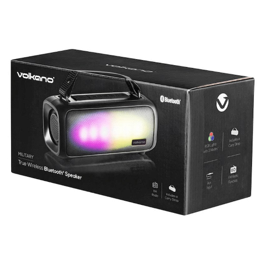 Volkano Military Series Bluetooth Speaker (VK-3205-BK) - View 2 - Office R Us
