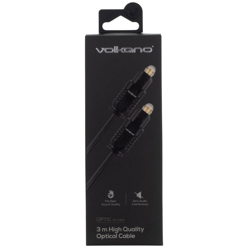 Volkano Optical Cable (3 m, VK-4420-BK) - View 1 - Office R Us