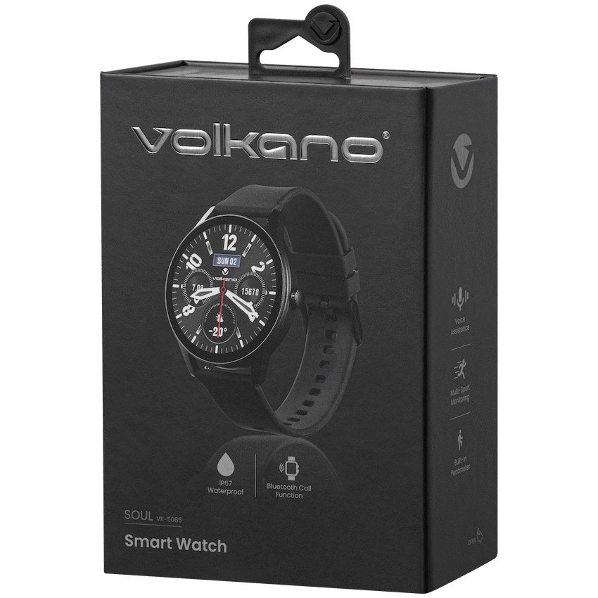 Volkano Soul Series Smartwatch (Black, VK-5085-BK) - View 2 - Office R Us