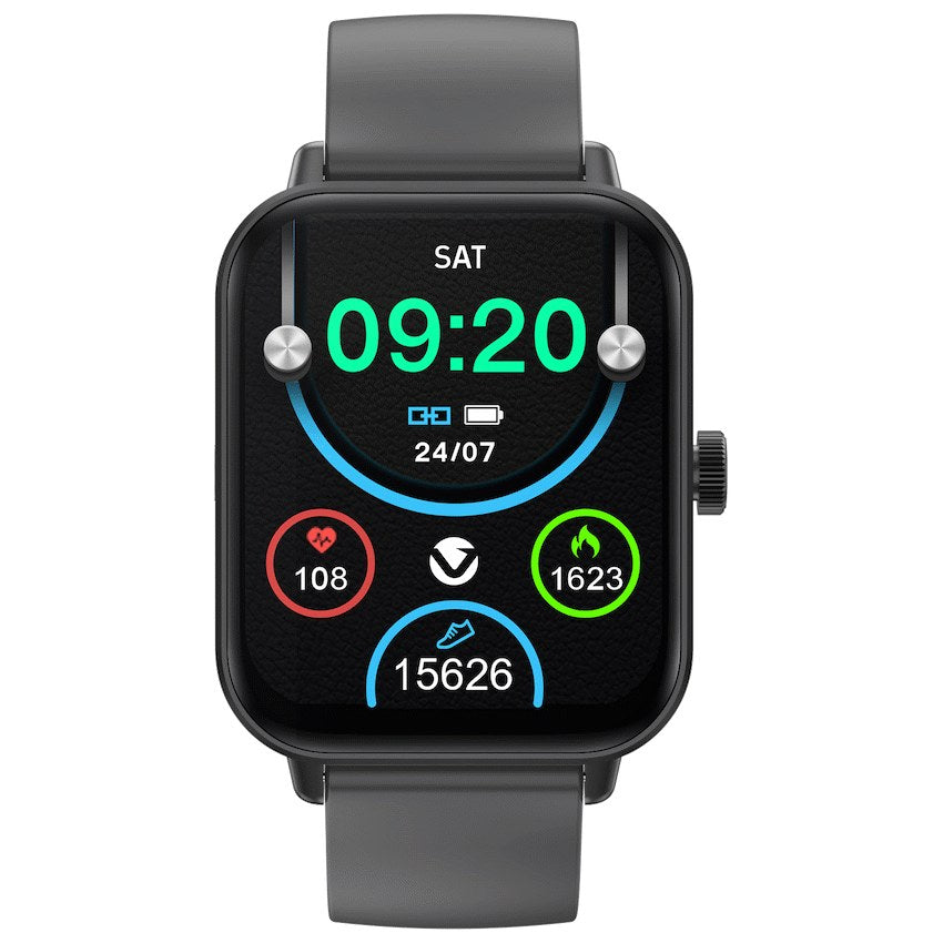 Volkano Chroma Series Smartwatch - Dark Grey Strap - Front - Office R Us