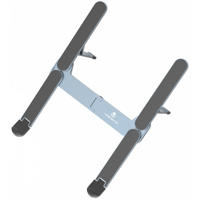 Volkano Fold Series Adjustable Aluminium Laptop Stand (VK-8150-SL) - View 2 - Office R Us