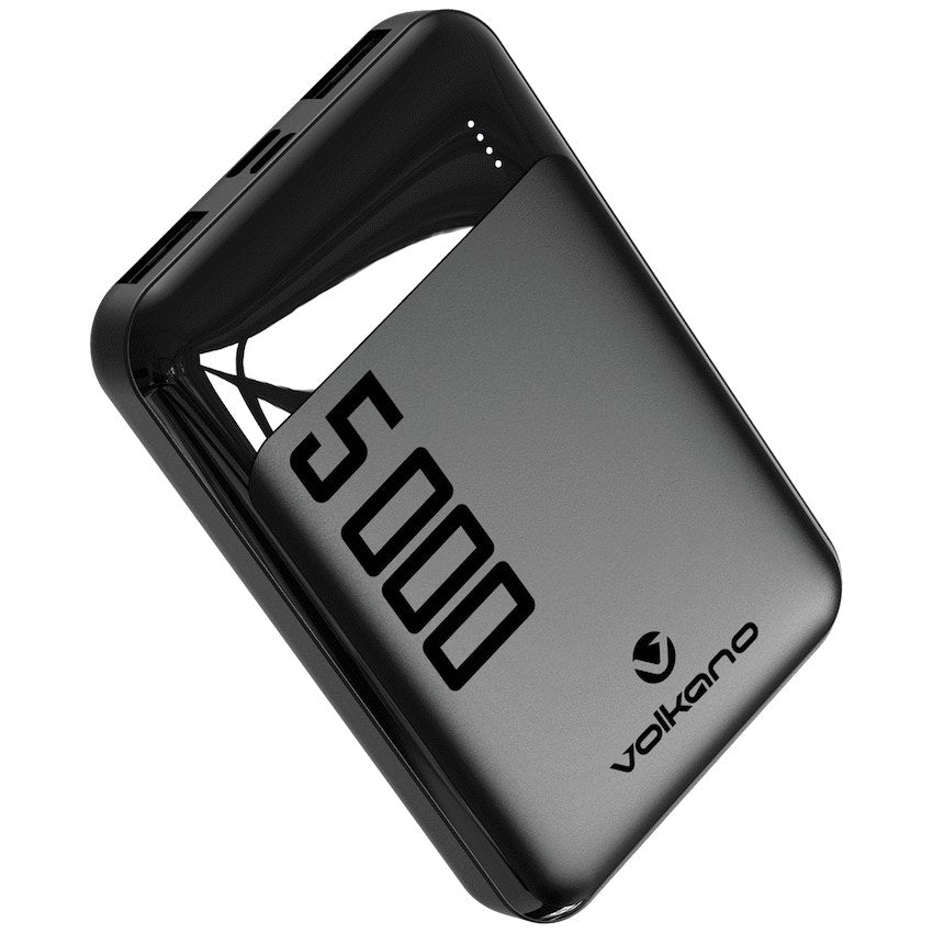 Volkano Punch Series 5000mAh Power Bank (VK-9020-BK) - View 1 - Office R Us
