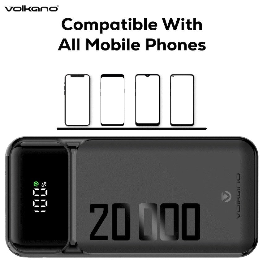 Volkano Roma Series 20000mAh PD 22.5W Power Bank (VK-9025-BK) - View 6 - Office R Us