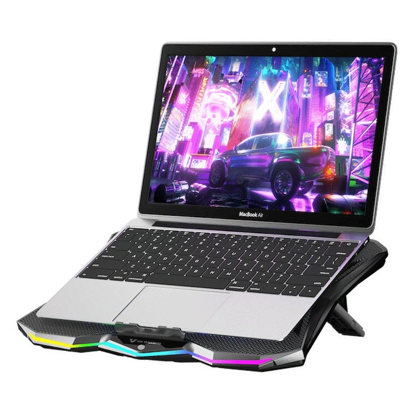 VX Gaming Boreas Series 5-Fan 17" Notebook Cooling Stand (VX-208-BK) - View 1 - Office R Us