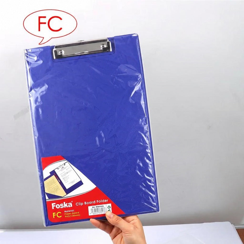 Foska FC clipboard folder with pen holder, blue