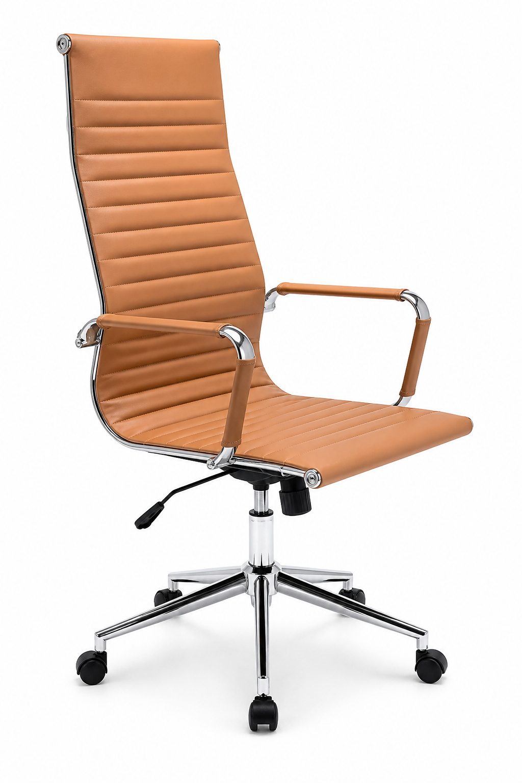 H2241 - Executive Leather Chair - Brown - Angle View - Office R Us