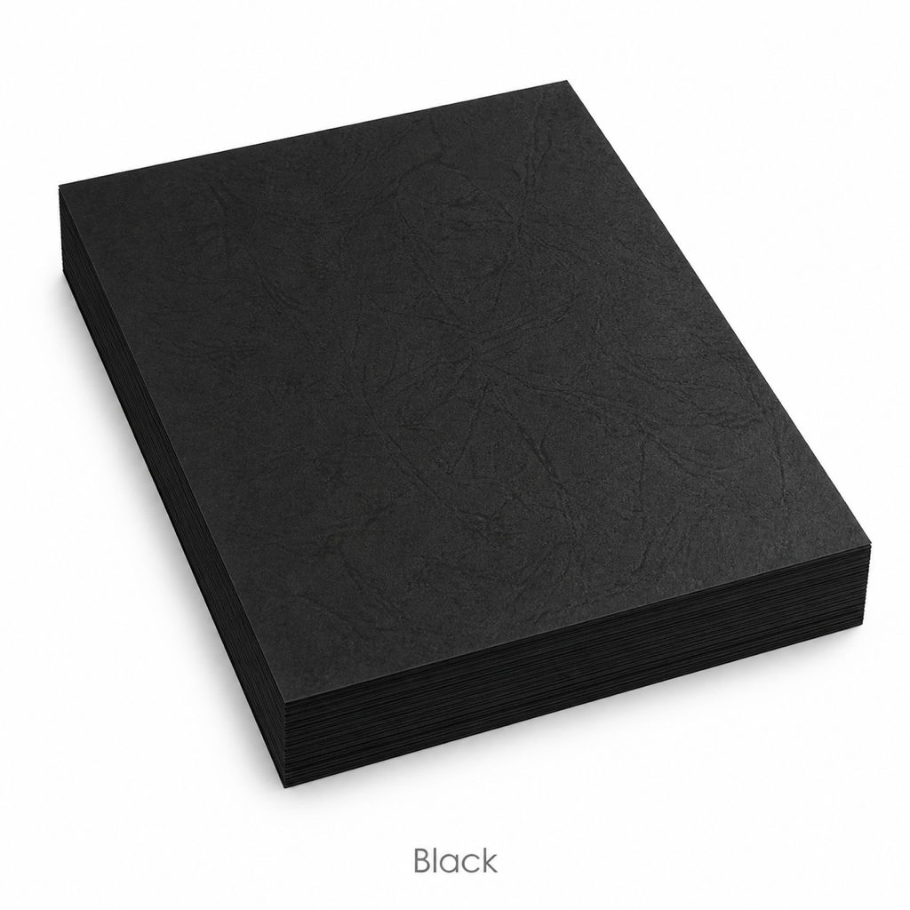 A4 Marble Paper Binding Covers 210gsm – 100 Sheets — Black