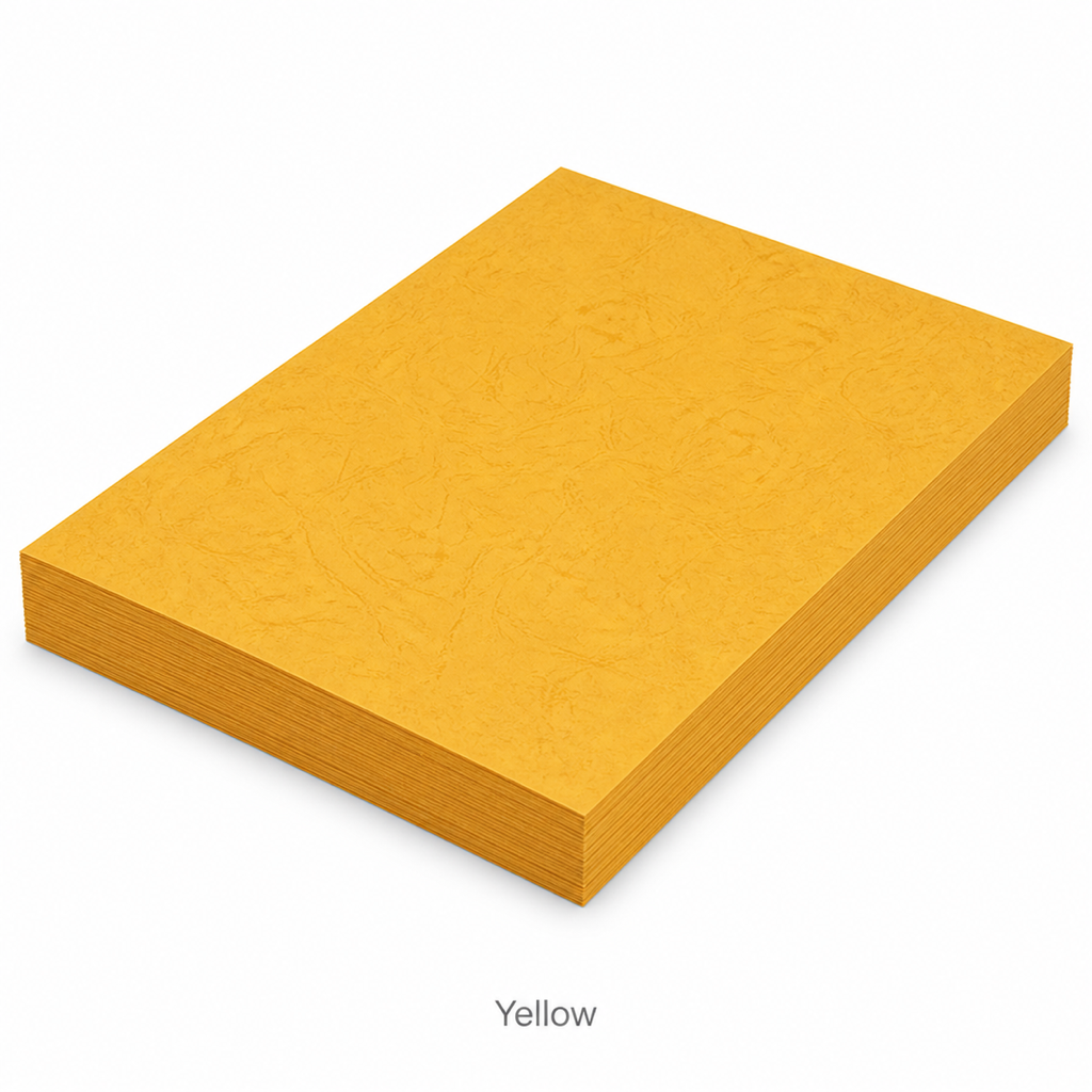A4 Marble Paper Binding Covers 210gsm – 100 Sheets — Yellow