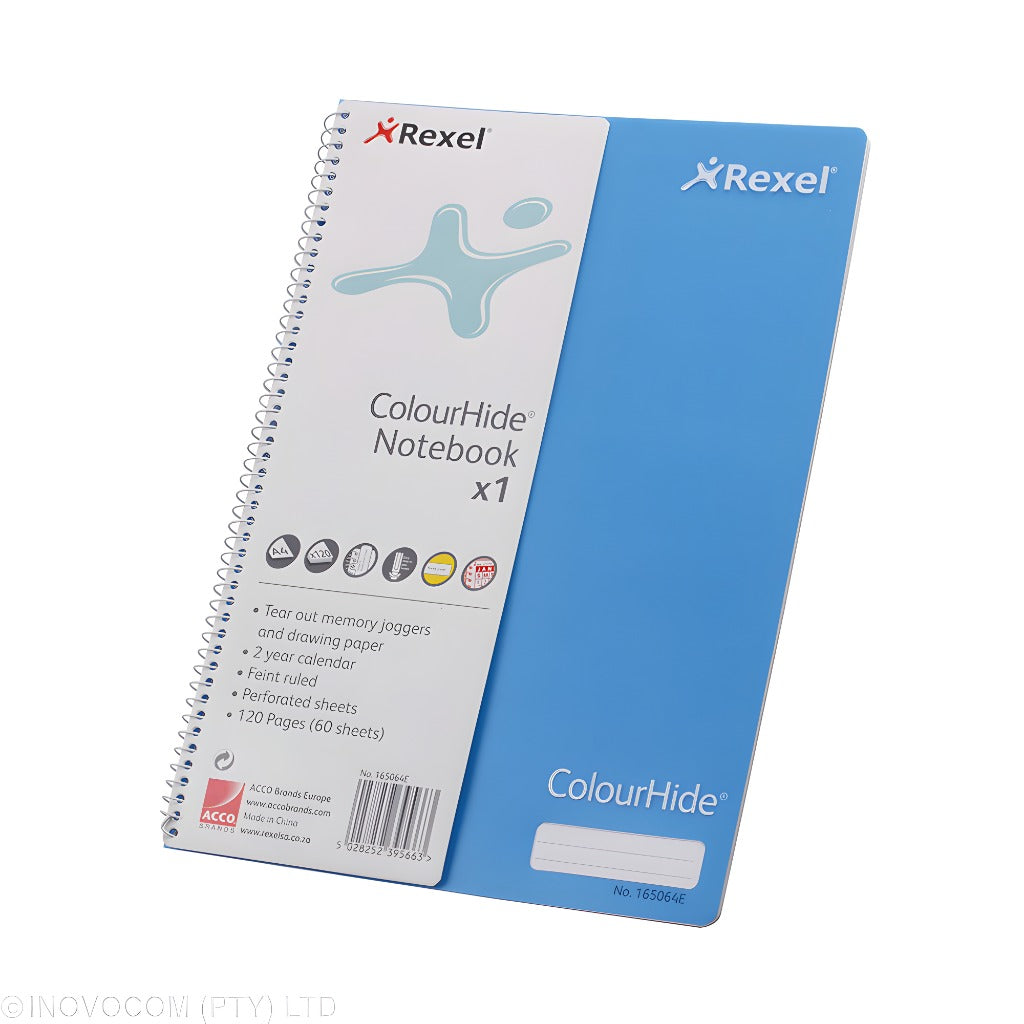 Rexel Colourhide Notebook Feint A4