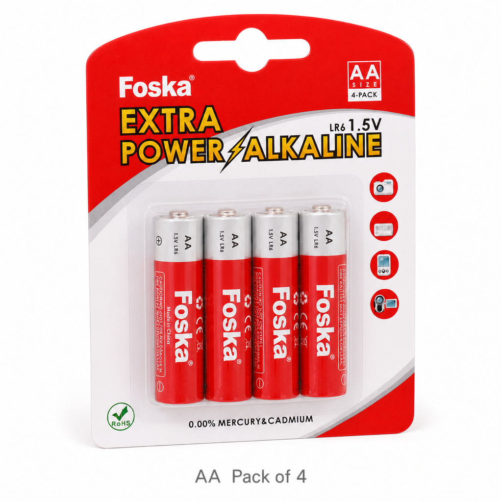 Alkaline Batteries — AA Pack of 4