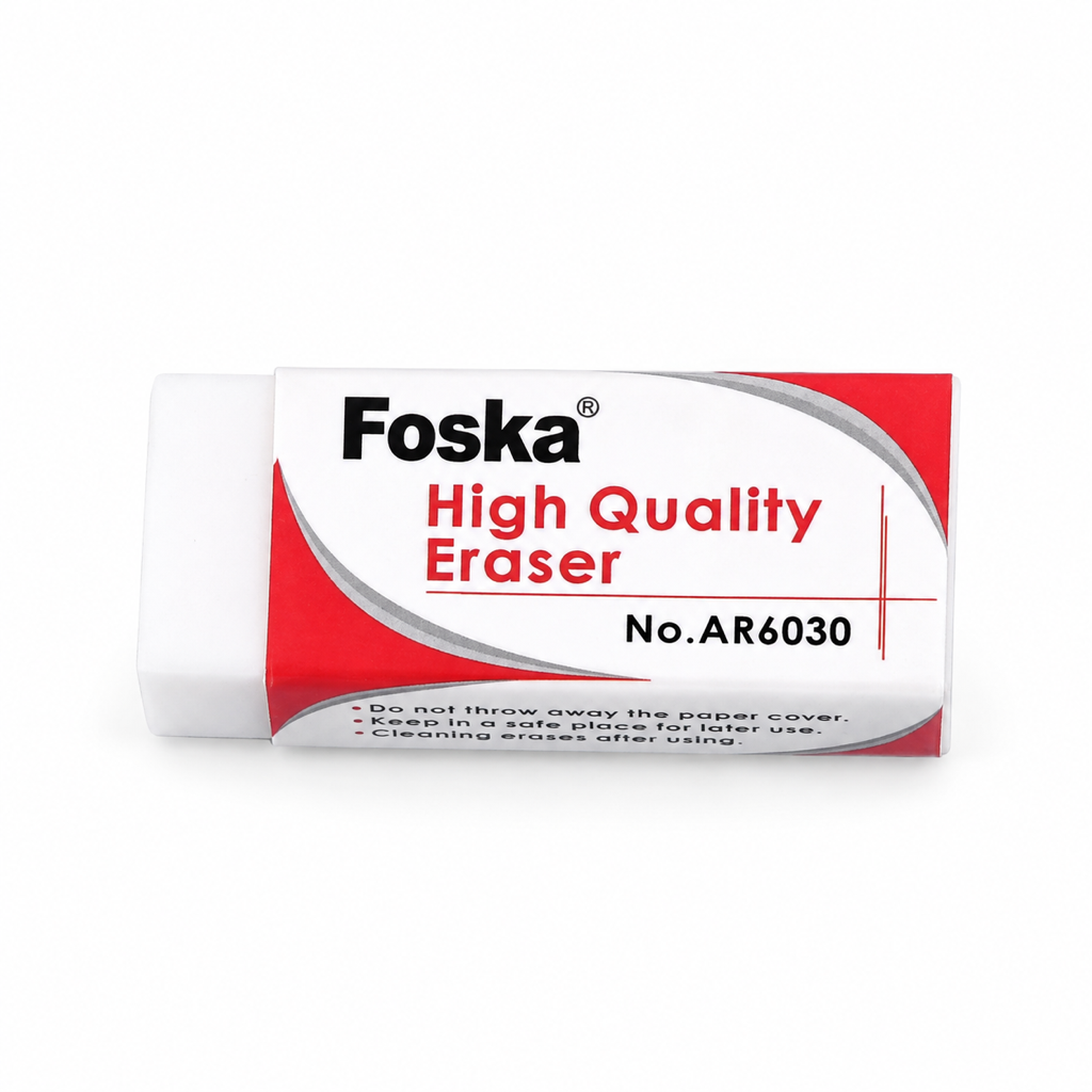 Foska white 2B student eraser, No.AR6030