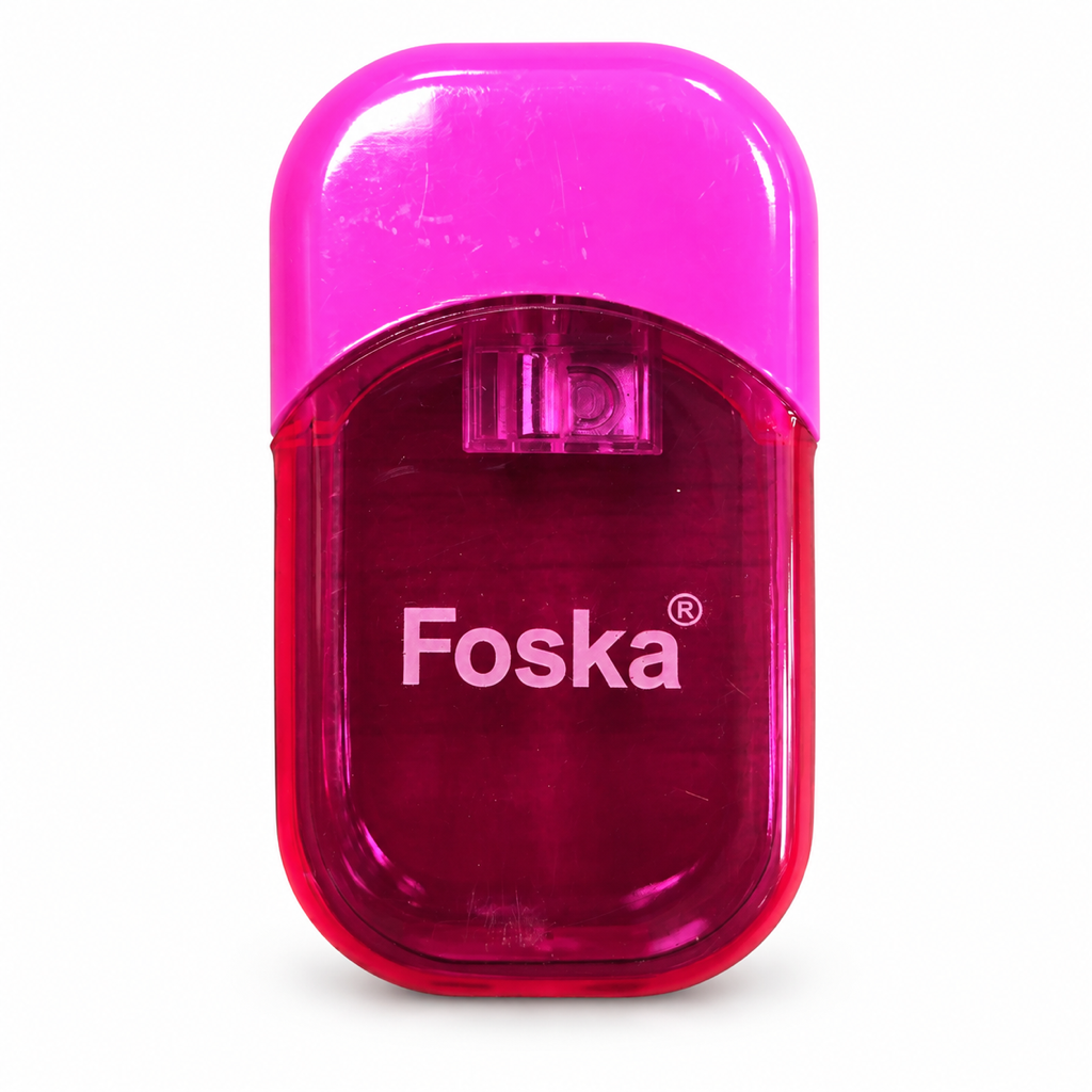 Foska transparent pencil sharpener with lid, pink