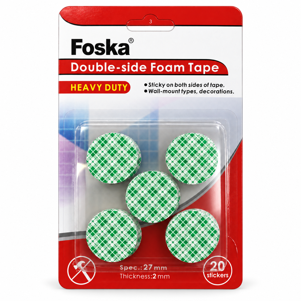 Double-Sided Foam Mounting Pads — 27 mm Round (20 pcs) CT4001 card front