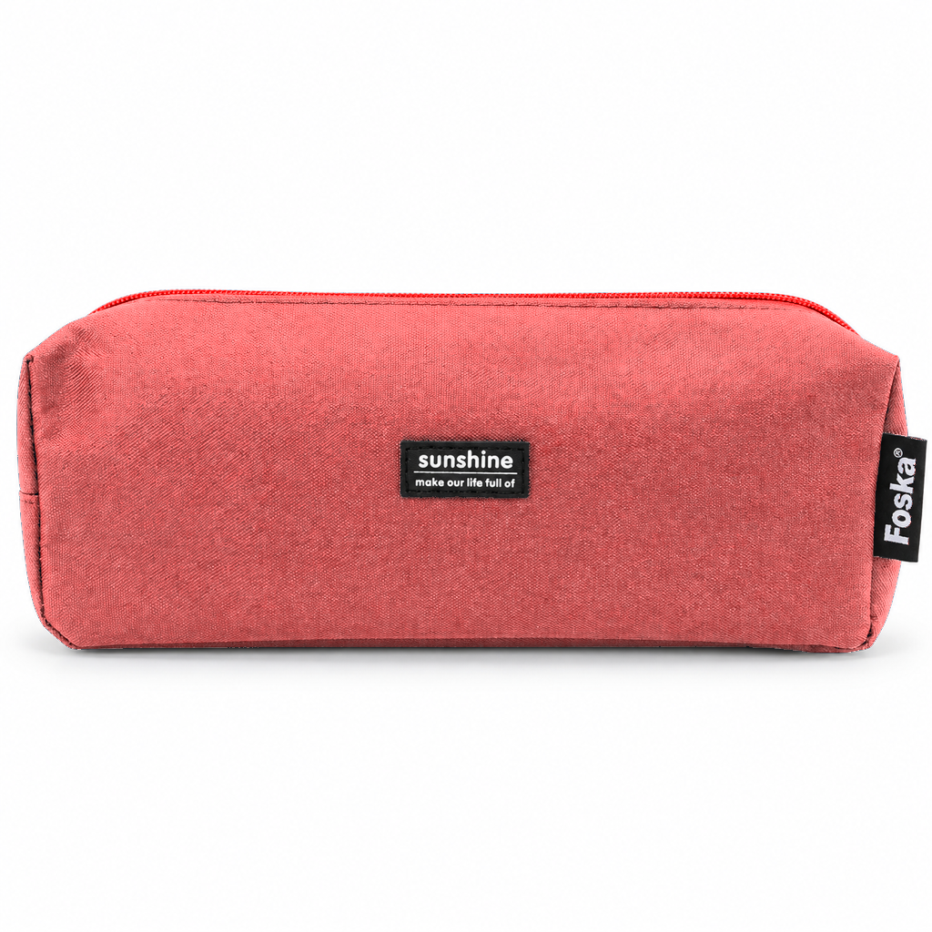 Foska polyester student pencil case – red (BD2049)