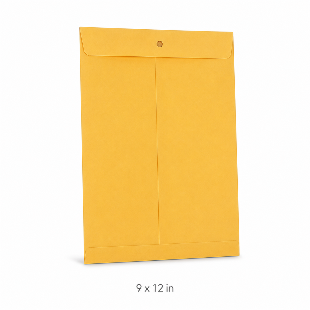Clasp Gummed Cardboard Document Mailer Envelope — 9 x 12 in