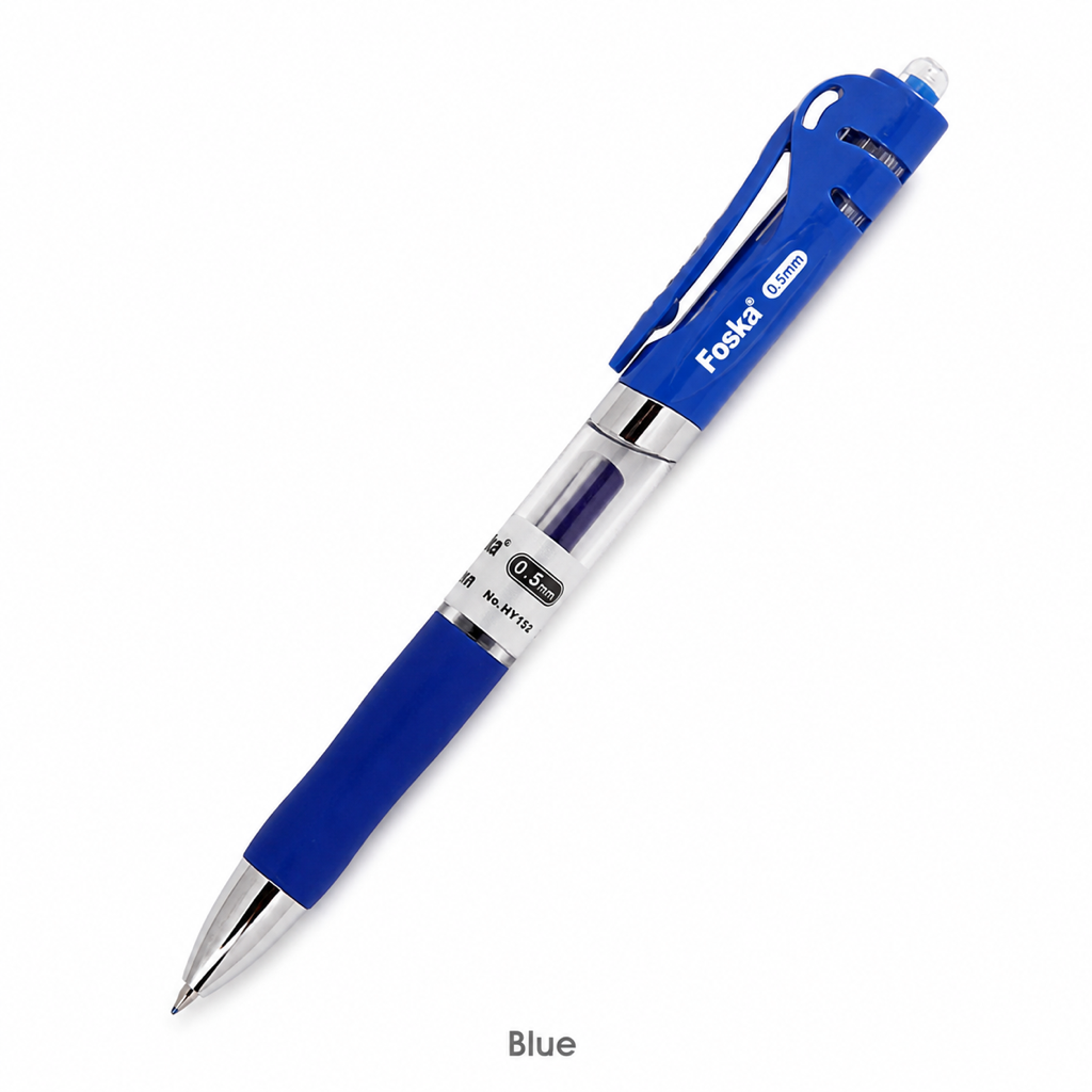 Click Retractable Gel Ink Pen 0.5mm – 450m Writing Length — Blue