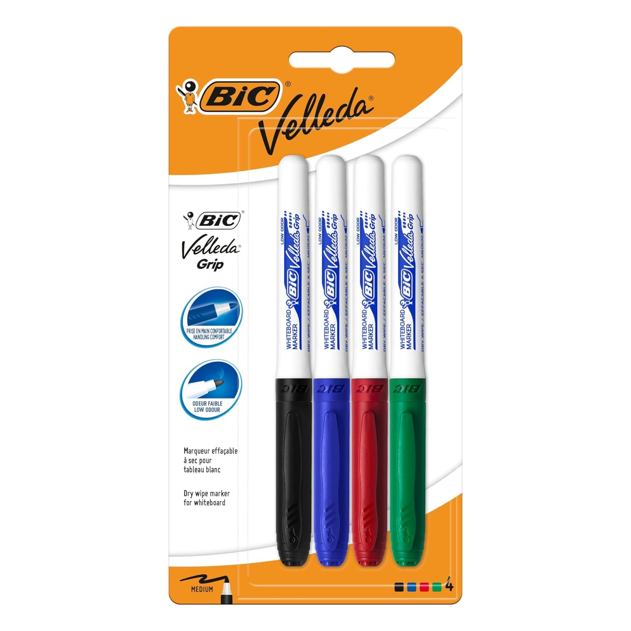 BIC Velleda White Board Fine Tip Marker (4 PCS) - Office R Us Lagos