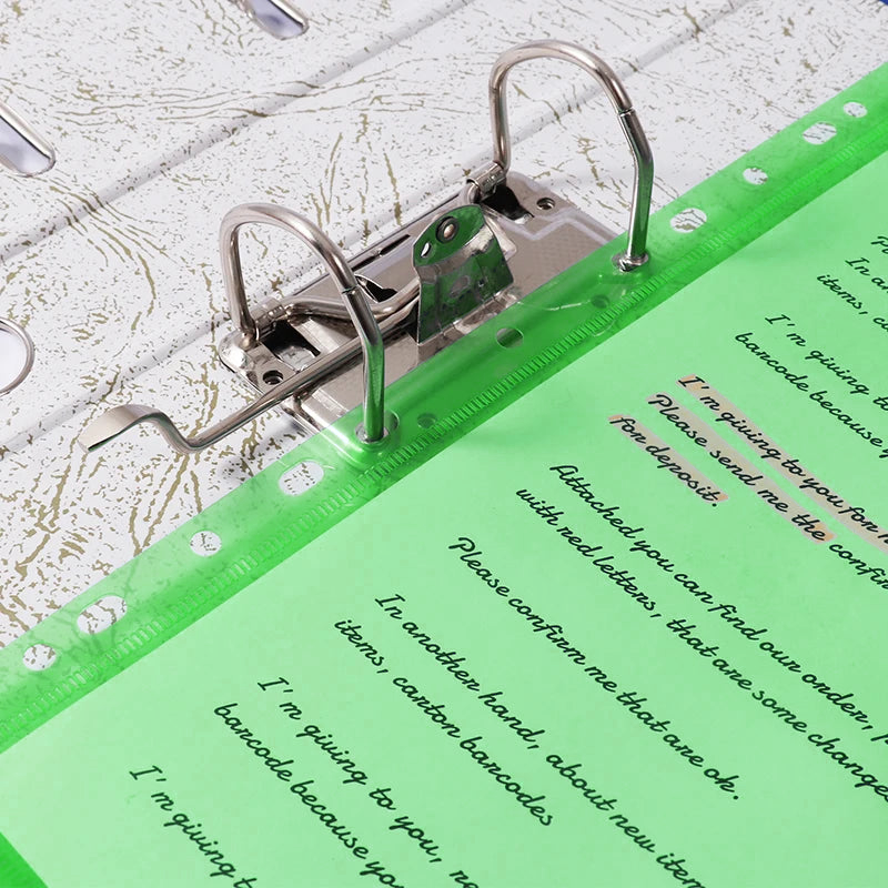 Foska A4 poly envelope folder – punched edge fits ring binders